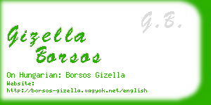 gizella borsos business card